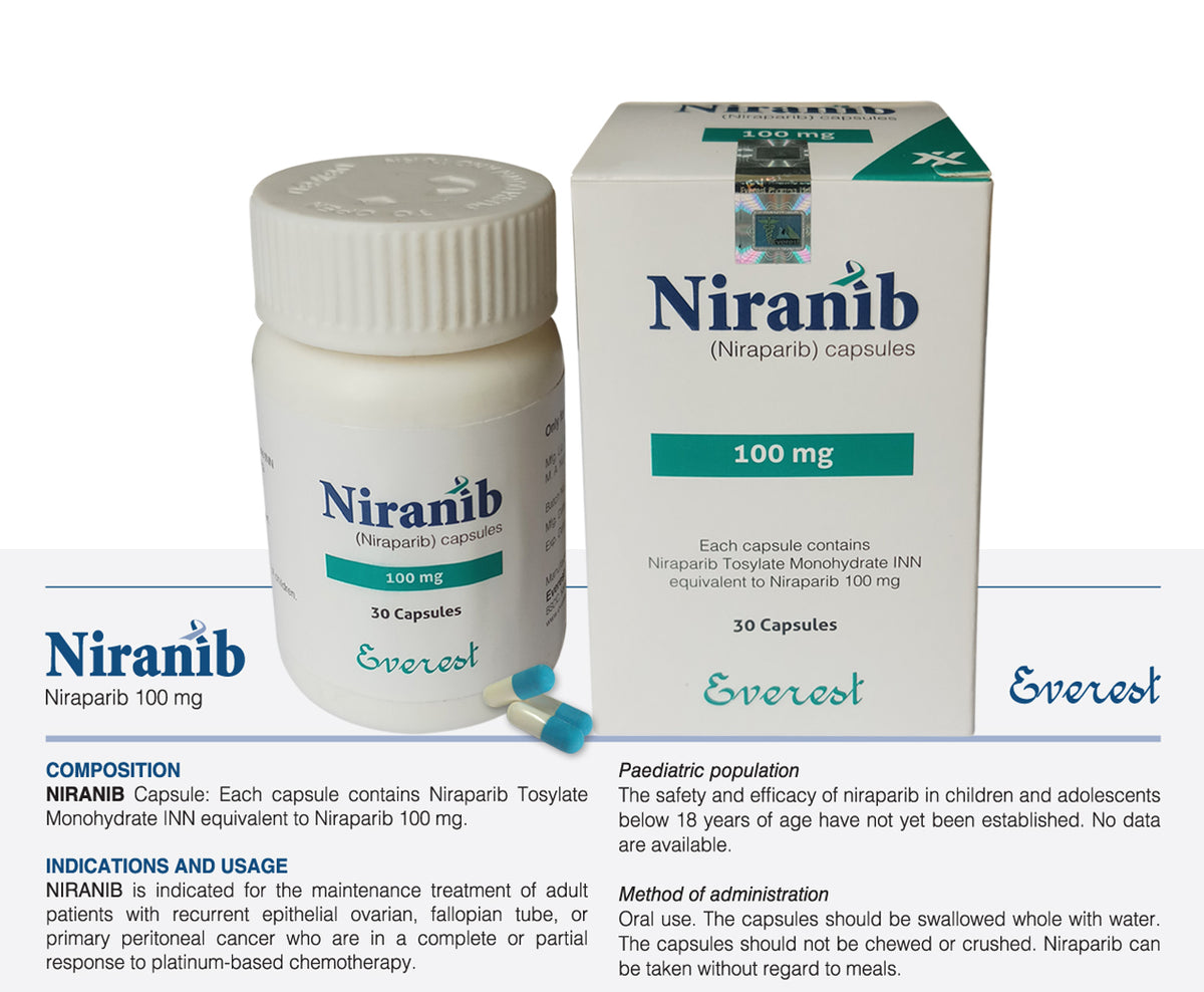Niranib (Niraparib Tosylate Monohydrate equivalent to Niraparib 100 Mg)