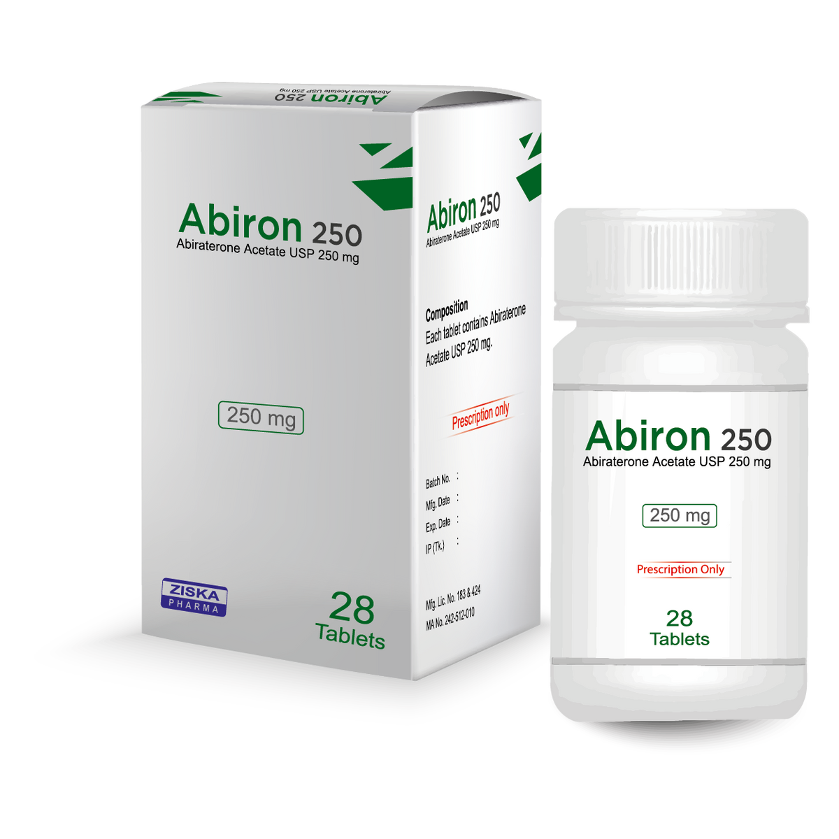Abiron 250 (Abiraterone Acetate Usp)