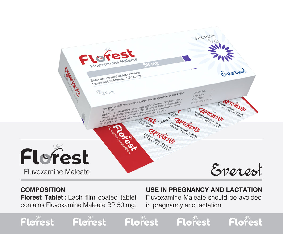 Florest 50 mg (Fluvoxamine Maleate BP 50 mg)