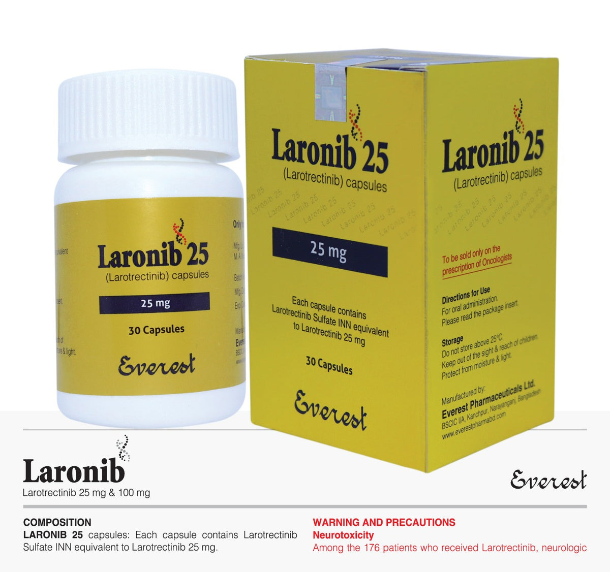 Laronib 25 (Larotrectinib INN 25 mg)