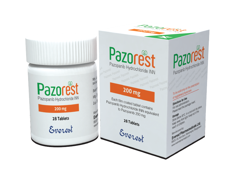Pazorest 200 mg (Pazopanib 200 mg (as pazopanib hydrochloride))
