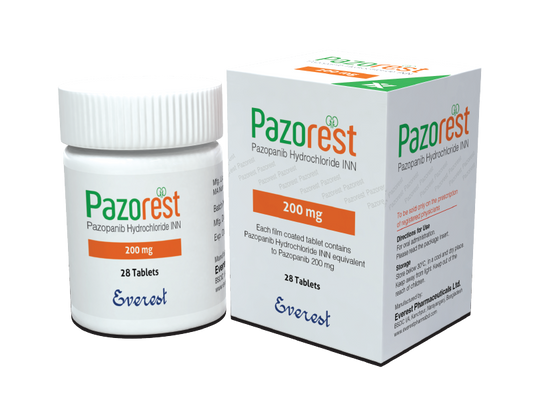 Pazorest 200 mg (Pazopanib 200 mg (as pazopanib hydrochloride))