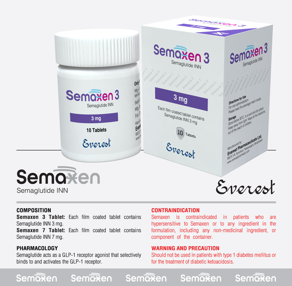 Semaxen 3(Semaglutide INN 3 mg)