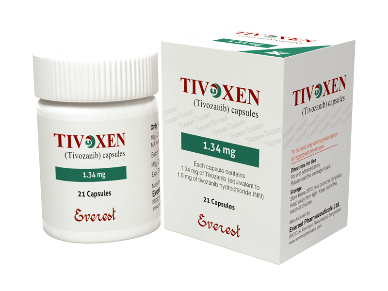 Tivoxen 1-34mg capsule (tivozanib-inn)