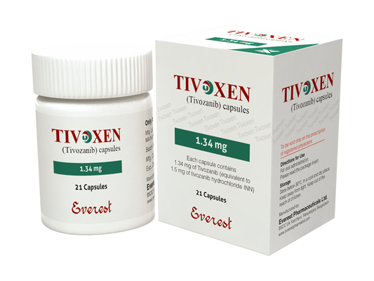 Tivoxen 1-34mg capsule (tivozanib-inn)